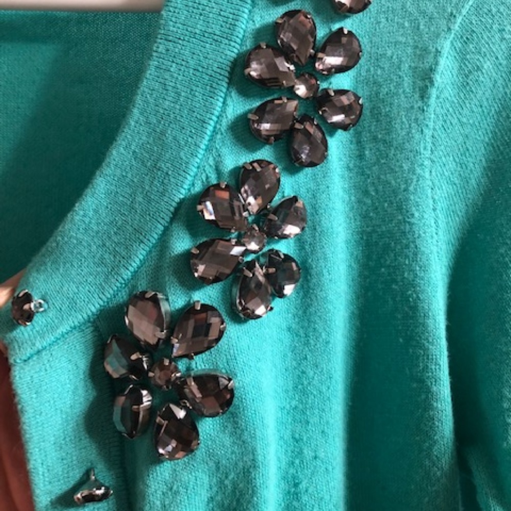 Teal Kate Spade Cardigan - Picture 2 of 3